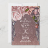 Invitation Roses roses blanches Roses poussiéreuses Fête des (Devant)