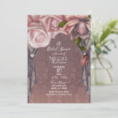 Invitation Roses roses blanches Roses poussiéreuses Fête des (Debout devant)