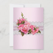 Invitation Roses roses croisent communion sainte ou baptême (Dos)