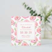 Invitation Roses roses de Boho Floral Aquarelle - Bridesmaid (Debout devant)
