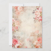 Invitation Roses roses Elégante Saint Valentin Dîner de fête (Dos)