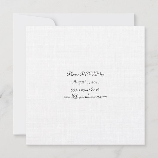 Invitation Roses roses et Mariage de poste Tassel (Dos)