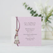 Invitation Roses roses et Mariage de poste Tassel (Debout devant)