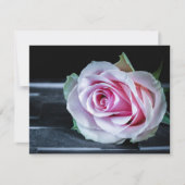 Invitation Roses roses et vertes (Devant)