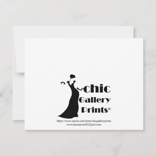 Invitation Roses roses et vertes (Dos)