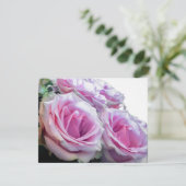 Invitation Roses roses et vertes (Debout devant)