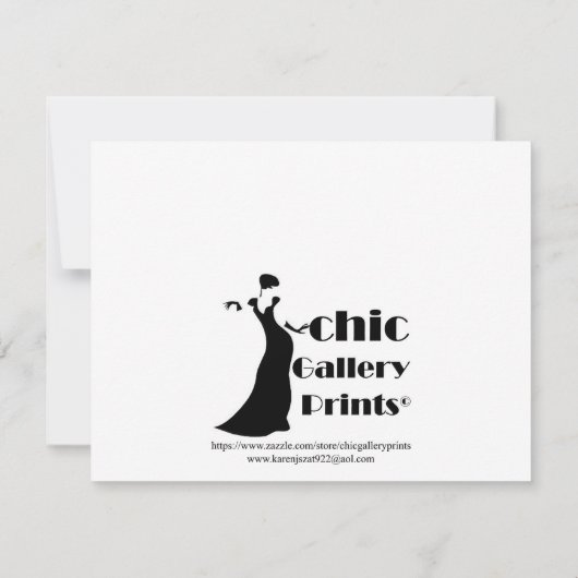 Invitation Roses roses et vertes (Dos)