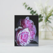 Invitation Roses roses et verts (Debout devant)