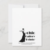 Invitation Roses roses et verts (Dos)