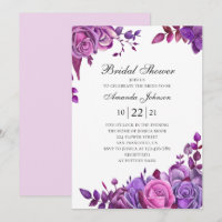 Roses roses et violets. Douche de nuptiale lilas f