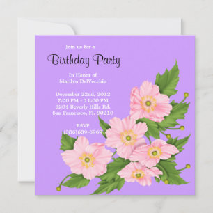 Invitation Roses roses floraux Bithday P de fleur ROSE douce