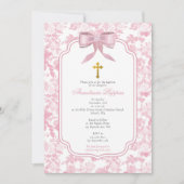 Invitation Roses roses grecques baptême orthodoxe baptême (Devant)