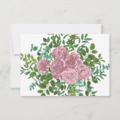 Invitation Roses roses Jardin Printemps Mariage (Dos)