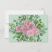 Invitation Roses roses Jardin Printemps Mariage (Dos)