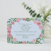 Invitation Roses roses Jardin Printemps Mariage (Debout devant)