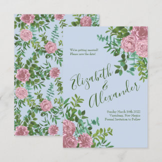 Invitation Roses roses Jardin Printemps Mariage