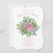 Invitation Roses roses Jardin Printemps Mariage (Devant)