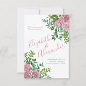 Invitation Roses roses Jardin Printemps Mariage (Devant)