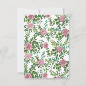 Invitation Roses roses Jardin Printemps Mariage (Dos)