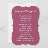 Invitation Roses roses Marsala Baby shower C'est une fille (Dos)