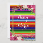 Invitation Roses roses mexicaines Baby shower Fiesta (Dos)
