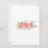 Invitation Roses roses mignonnes Première communion Espagnol (Dos)