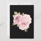 Invitation Roses roses noires et blanches (Dos)