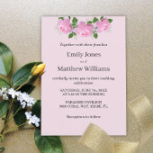 Invitation Roses roses parfumées, Mariage