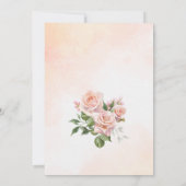 Invitation Roses roses pastel crème avec lanternes marocaines (Dos)