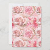 Invitation Roses roses romantiques Floral Anniversaire (Dos)