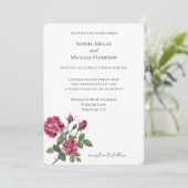 Invitation Roses roses romantiques Mariage floral (Debout devant)