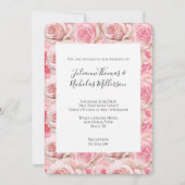 Invitation Roses roses romantiques Mariage floral (Devant)