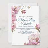 Invitation Roses roses rose Brunch de la Fête des mères (Devant)