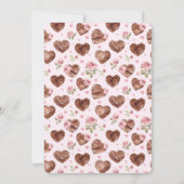 Invitation Roses roses rose Coeur floral 16e anniversaire (Dos)