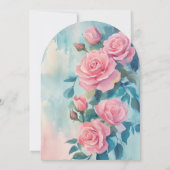 Invitation Roses roses rose Fête des mariées de peinture PERS (Dos)