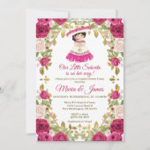 Invitation Roses roses rose Fleurs mexicaines Fiesta Couples (Devant)