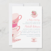 Invitation Roses roses rose Floral Tea Party Baby shower Invi (Devant)