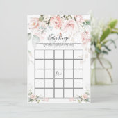 Invitation Roses roses roses Bingo / Devinez qui Baby shower (Debout devant)