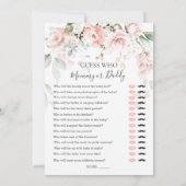 Invitation Roses roses roses Bingo / Devinez qui Baby shower (Dos)