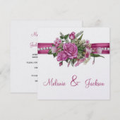 Invitation Roses Roses Roses Callas Buds Après La Célébration (Devant / Derrière)