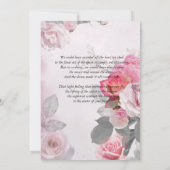 Invitation Roses roses roses Célébration de la vie funéraire (Dos)