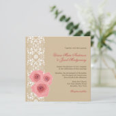 Invitation Roses roses roses Damas Mariage de dentelle Invita (Debout devant)