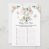 Invitation Roses roses roses Eléphant Nom de la race Baby sho (Devant)