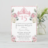 Invitation Roses roses roses et blanches Parties scintillant  (Debout devant)