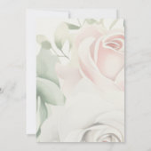 Invitation Roses roses roses et script or Mariage personnalis (Dos)