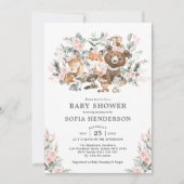 Invitation Roses roses roses Eucalyptus Baby shower des anima (Devant)