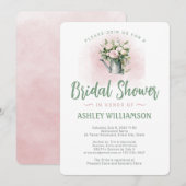 Invitation Roses roses roses Fêtes des mariées (Devant / Derrière)