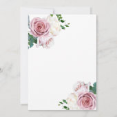 Invitation Roses roses roses Flore Verdure minimal Mariage mo (Dos)