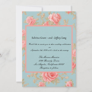 Invitation Roses roses roses Motif Floral