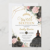 Invitation Roses roses roses noires Floral Tan Princesse Swee (Devant)